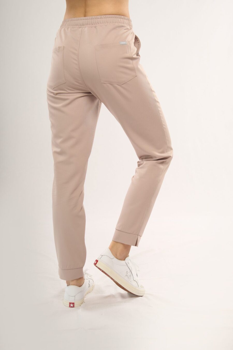 Women's medical trousers SLIM FIT sand beige - back
