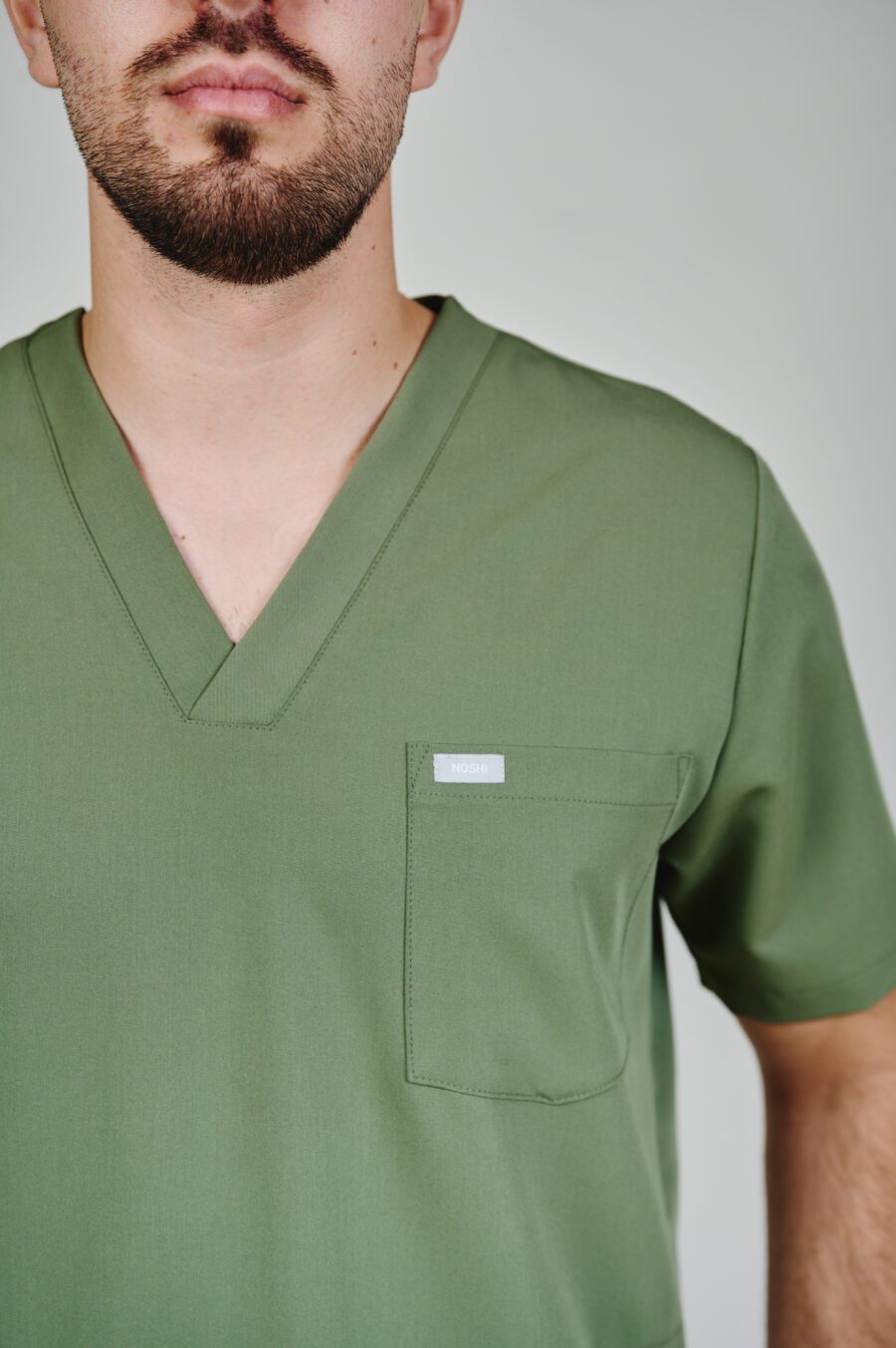 men's medical sweatshirt in olive green