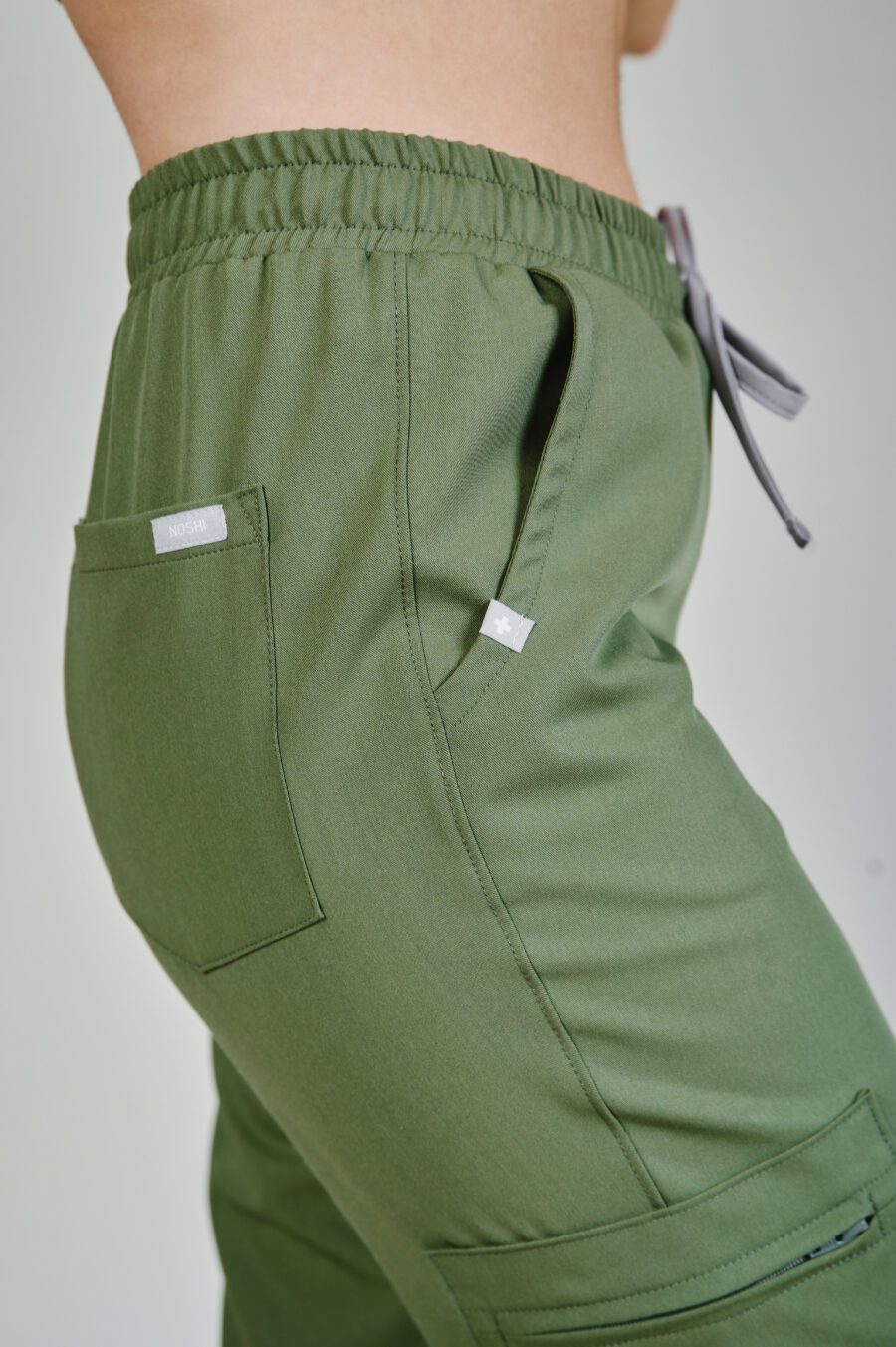 pocket olive green women's medical joggers